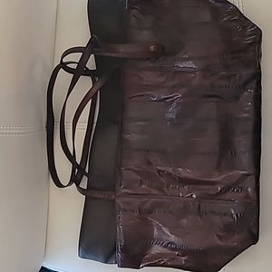 SUNCO Genuine Eel Leather Tote, Vintage